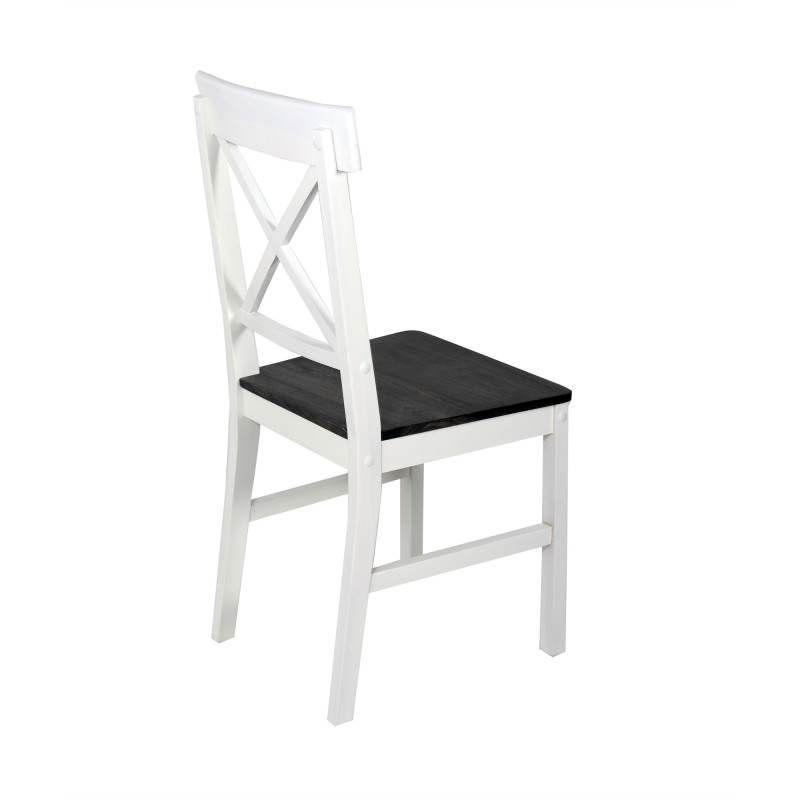 Set Woody tavolo e 4 sedie fumo gambe bianche moderno cucina