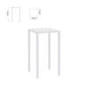 Tavolo Tetris 60x60 h110 bianco raggrinzato fisso moderno