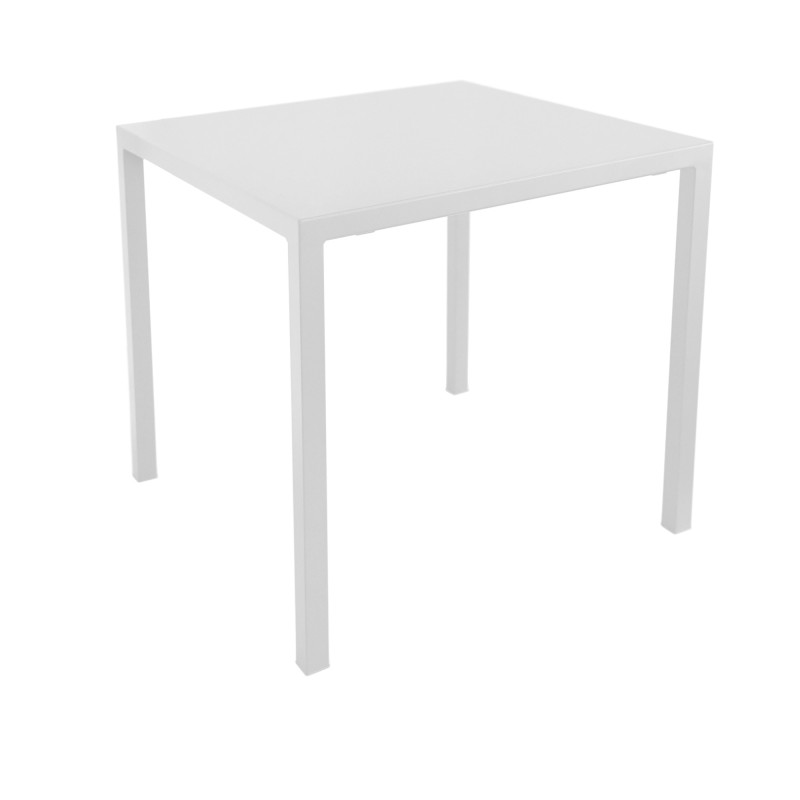 Tavolo Tetris 80x80 bianco raggrinzato fisso moderno casa