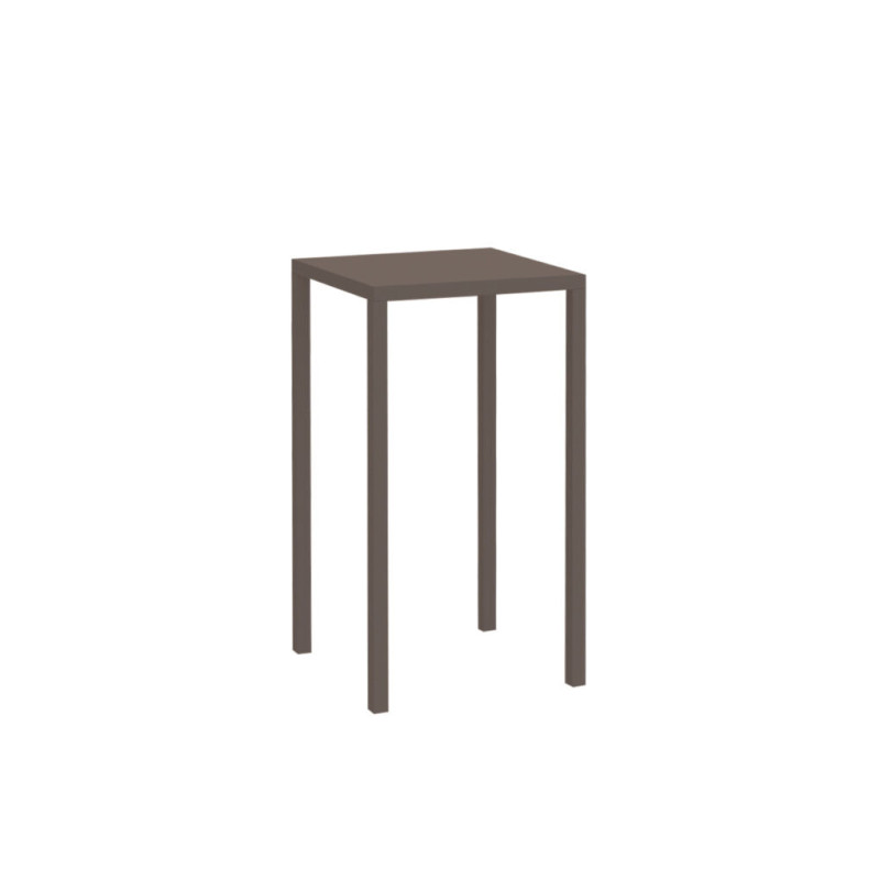 Tavolo Tetris New 60x60 H110 marrone cuoio moderno e robusto