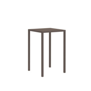 Tavolo Tetris New 70x70 h110 marrone cuoio fisso moderno