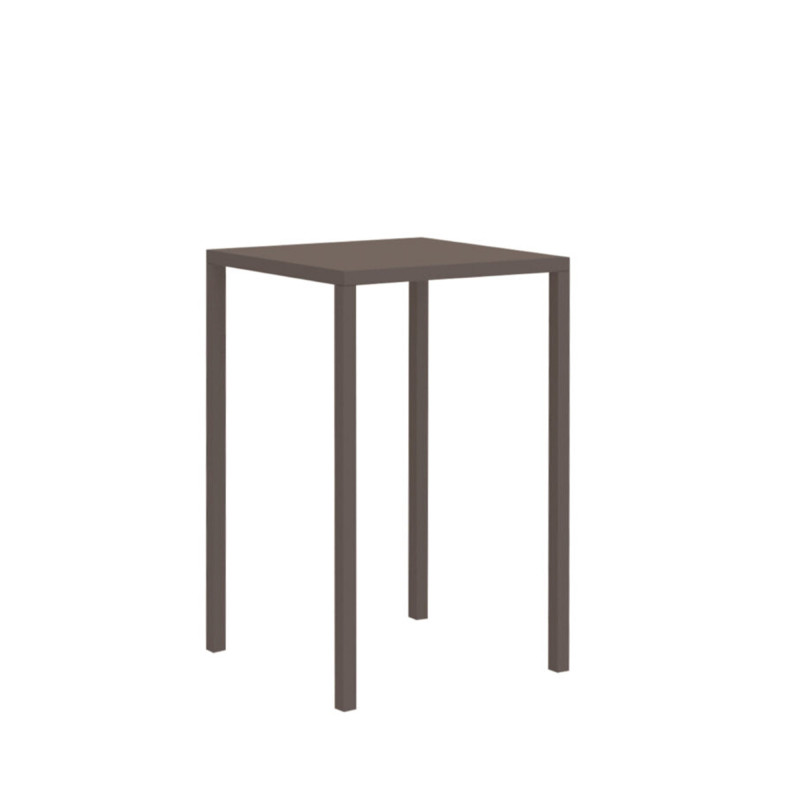 Tavolo Tetris New 70x70 marrone cuoio compatto e moderno