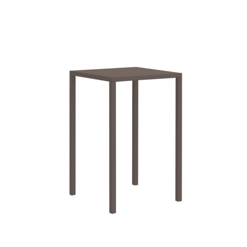 Tavolo Tetris New 80x80 marrone cuoio moderno compatto elegante