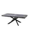 Tavolo Anson allungabile piano cemento gambe nere moderno
