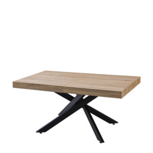 Tavolo Anson allungabile rovere gambe nere moderno e versatile