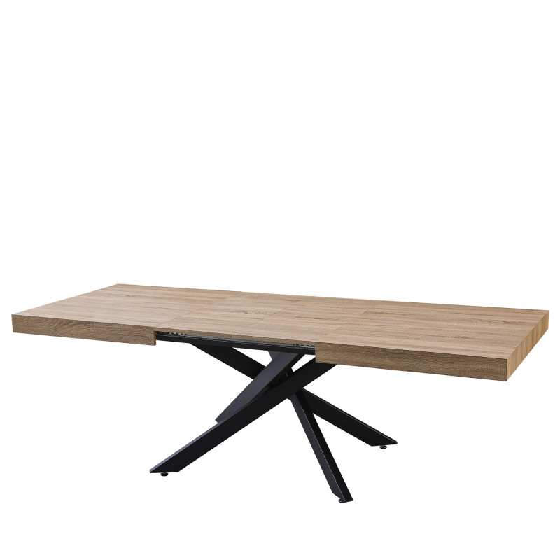 Tavolo Anson allungabile rovere gambe nere moderno e versatile