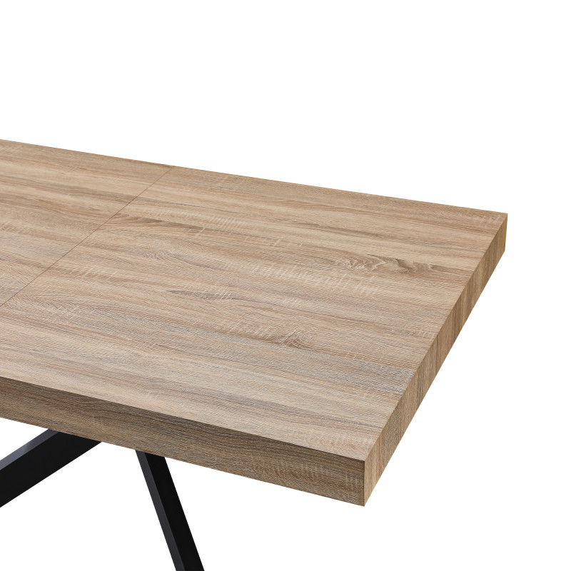 Tavolo Anson allungabile rovere gambe nere moderno e versatile