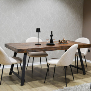 Tavolo Arbusto Strong 180x90 rustico scuro nero robusto e moderno