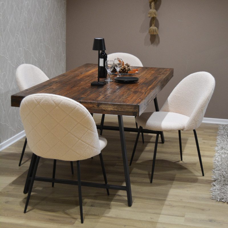 Tavolo Arbusto Strong 180x90 rustico scuro nero robusto e moderno