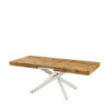 Tavolo Anson allungabile piano rovere gambe bianche moderno