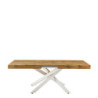 Tavolo Anson allungabile piano rovere gambe bianche moderno