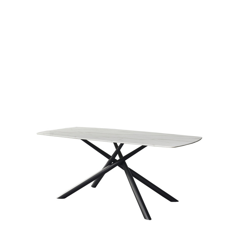 Tavolo Aura 180x85 bianco venature grigie moderno ed elegante