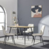 Tavolo Edwin 120x80 rovere chiaro gambe nere moderno e robusto