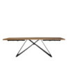 Tavolo Iago 160-240 top rovere scuro gambe nere moderno