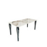 Tavolo Kasper calacatta beige gambe nere moderno e raffinato