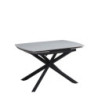 Tavolo Louis 130-190 bianco venature gambe nere allungabile