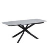 Tavolo Louis 130-190 bianco venature gambe nere allungabile