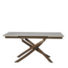 Tavolo Pegaso Pietra Patagonia con gambe bronzo design moderno