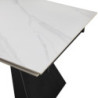 Tavolo Vermont allungabile bianco venature gambe nere moderno