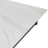 Tavolo Vermont allungabile bianco venature gambe nere moderno