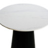 Tavolo Ring pietra effetto marmo base nera moderno e raffinato