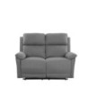 Set Eugenia divano 3+2 elettrico con USB tessuto cenere moderno