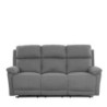 Set Eugenia divano 3+2 elettrico con USB tessuto cenere moderno