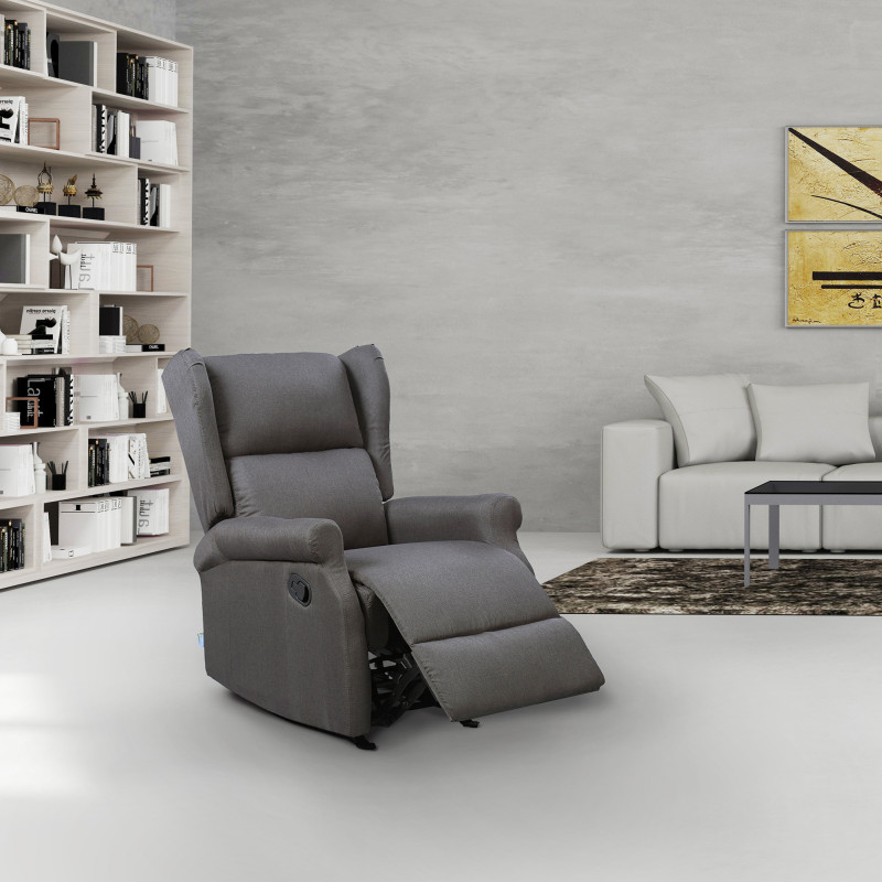 Poltrona relax Bergere Elis manuale antimacchia fumo elegante