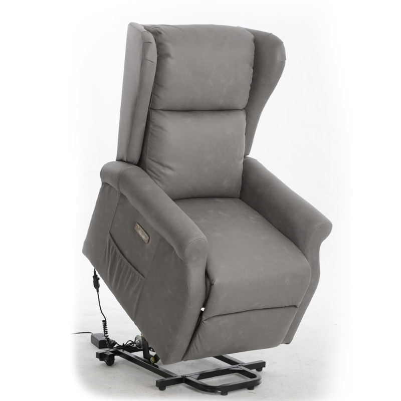 Poltrona relax Begere Arlette D Mozart fango con USB moderna