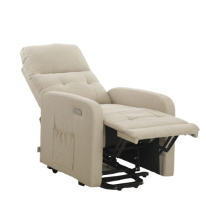 Zoom Poltrona Relax Susan D Tessuto Safari con Usb