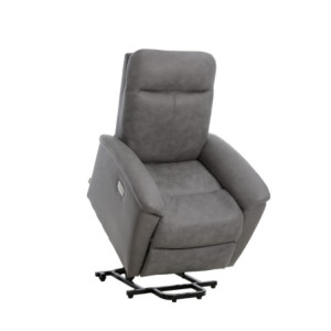 Poltrona relax Nicole 2 motori Mozart fango con USB moderna