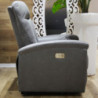Poltrona relax Nicole 2 motori Mozart fango con USB moderna
