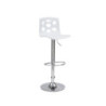 Sgabello Manchester bianco con elevazione a gas moderno regolabile