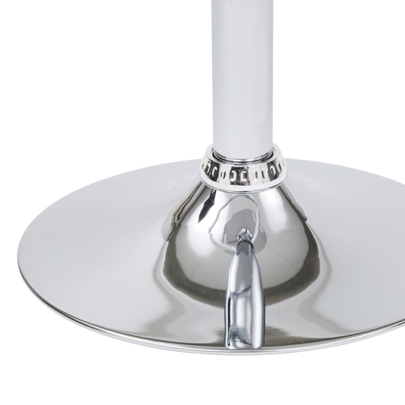 Sgabello Manchester bianco con elevazione a gas moderno regolabile