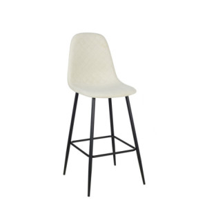 Set 4 sgabelli New Lena tessuto corda gambe nere eleganti