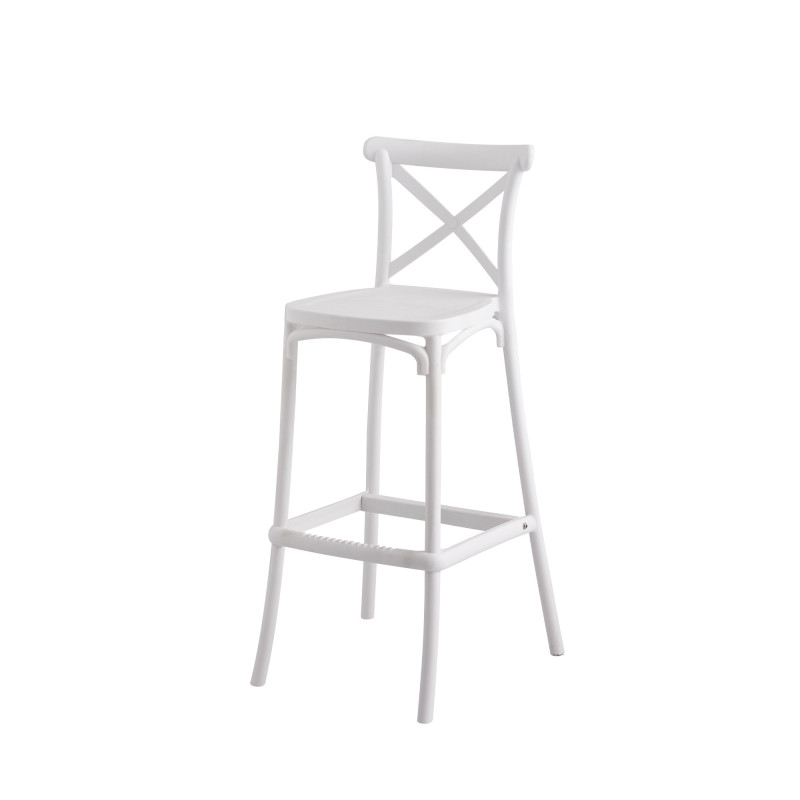 Set 4 sgabelli Cross polipropilene bianco moderni e resistenti