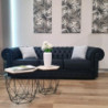 Set 2 tavolini Prism rovere nero moderni e versatili