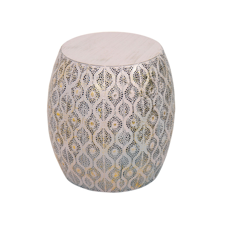 Tavolino Tribeca metallo rosa chiaro e oro moderno ed elegante