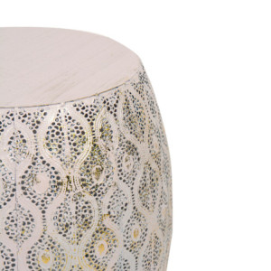 Zoom Tavolino Tribeca In Metallo In Rosa Chiaro E Oro