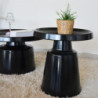 Set 2 tavolini Altea metallo neri moderni e versatili