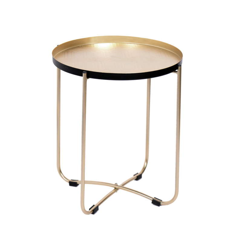 Tavolino Belly in metallo oro moderno elegante per soggiorno