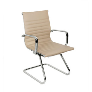Set 2 poltrone Pleasure attesa tortora similpelle cromata moderne