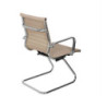 Set 2 poltrone Pleasure attesa tortora similpelle cromata moderne