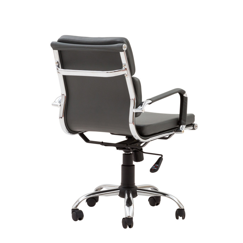 Poltrona Mito dirigenziale simil grigia cromata ergonomica