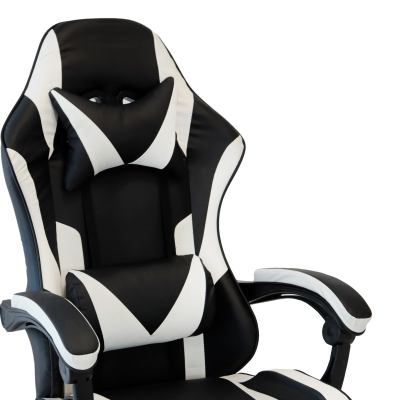 Poltrona Racing Omega nera bianca similpelle ergonomica ufficio