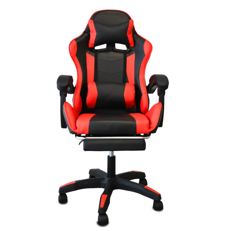Poltrona Racing Omega nera rossa similpelle ergonomica ufficio