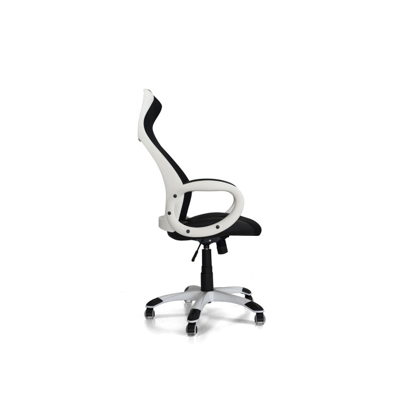 Poltrona Capital nera struttura bianca ergonomica ufficio moderna