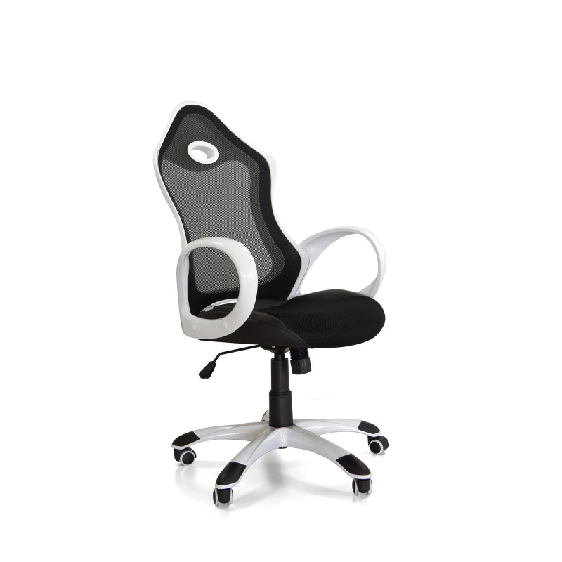Poltrona Place nera struttura bianca ergonomica ufficio moderna