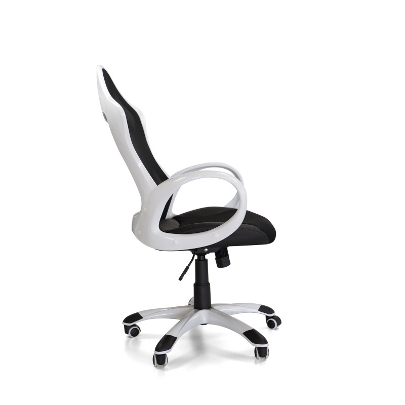 Poltrona Place nera struttura bianca ergonomica ufficio moderna