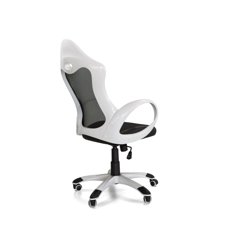 Poltrona Place nera struttura bianca ergonomica ufficio moderna
